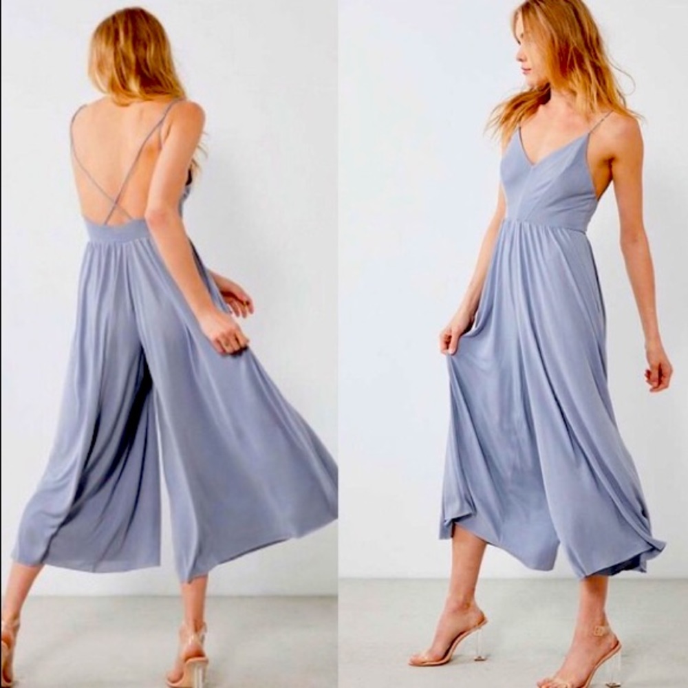 UO Silence + Noise Molly Cupro Culotte Jumpsuit